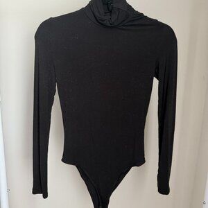 Black Turtle Neck Bodysuit